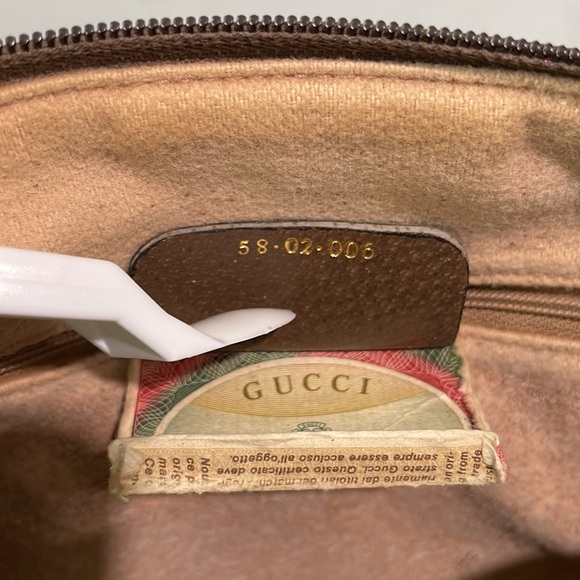 GUCCI Vintage Sherry Line GG Web PVC Canvas Leather Brown Boston Bag Handbag - Picture 16 of 17